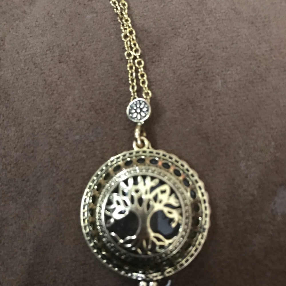 Tree of life magnifying glass pendant